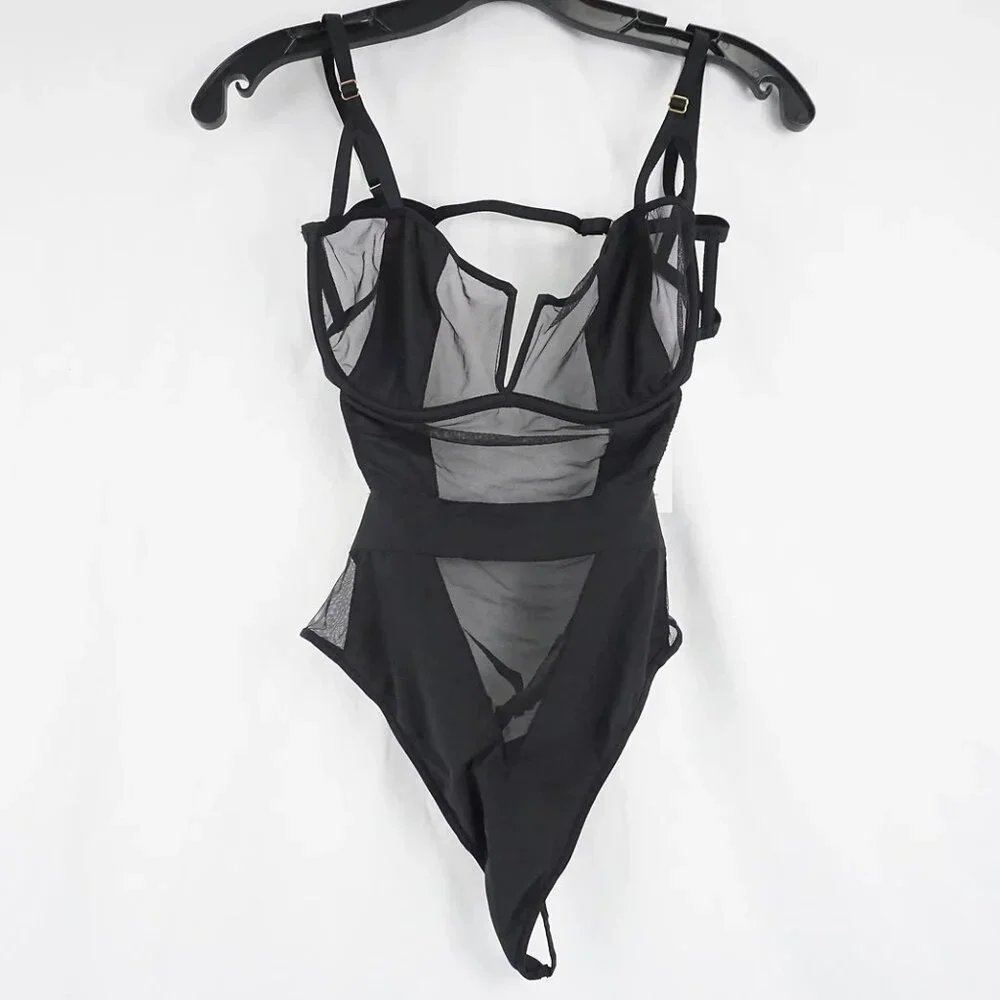 Bluebella Orla Wired Bodysuit Lingerie Romantic Sexy Lingerie in black